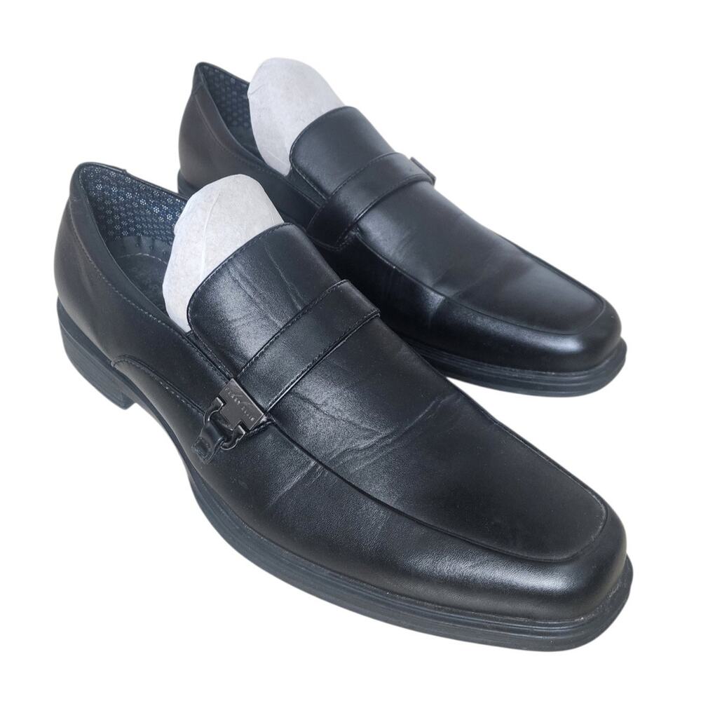 Perry Ellis Mens Dolce Portfolio Dress Shoes Size 10 Black Ultra Foam Slip On.